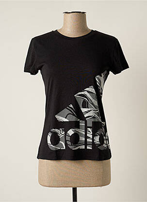 T-shirt sérigraphie manches courtes noir ADIDAS femme