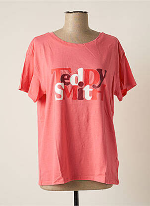 T-shirt stretch manches courtes rose TEDDY SMITH fille