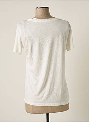 T-shirt sérigraphie manches courtes beige TEDDY SMITH femme