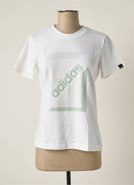 T-shirt sérigraphie manches courtes blanc ADIDAS femme