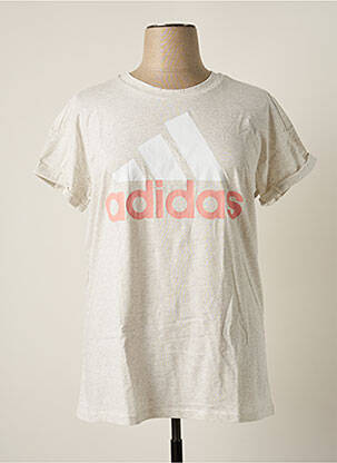 T-shirt gris ADIDAS pour femme