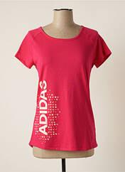 T-shirt rose ADIDAS pour fille seconde vue