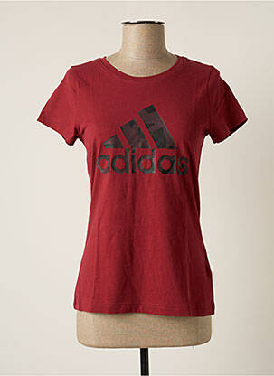 T-shirt rouge ADIDAS pour fille