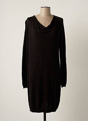 Robe mi-longue manches longues manches longues noir KAPORAL femme