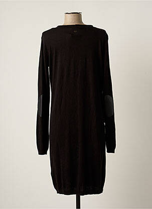 Robe mi-longue manches longues manches longues noir KAPORAL femme