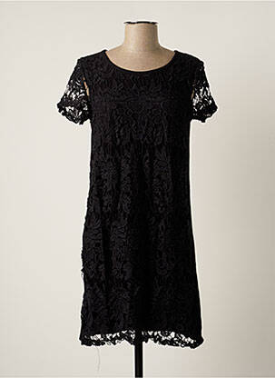Robe courte manches courtes manches courtes noir TEDDY SMITH femme