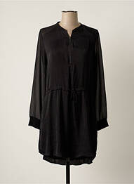 Robe courte manches longues manches longues noir KAPORAL femme