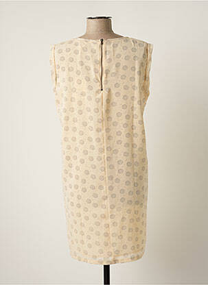 Robe courte fermeture zippée au dos manches courtes beige KAPORAL femme