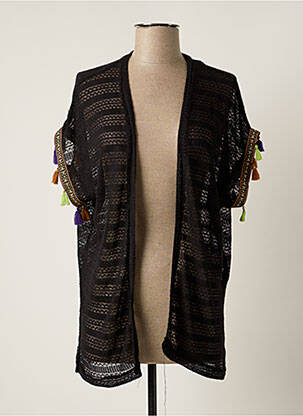 Gilet manches courtes stretch noir TEDDY SMITH fille