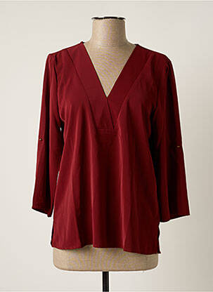 Blouse manches 3/4 manches 3/4 rouge AKOZ DE TOI femme