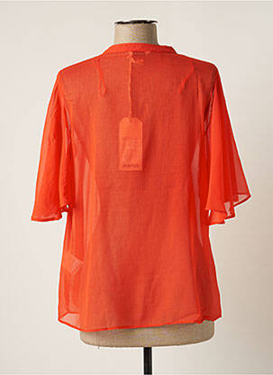 Blouse légère et transparente manches courtes orange KAPORAL femme