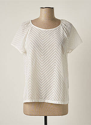 Top coupe fluide manches courtes blanc TEDDY SMITH femme