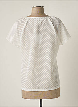 Top coupe fluide manches courtes blanc TEDDY SMITH femme