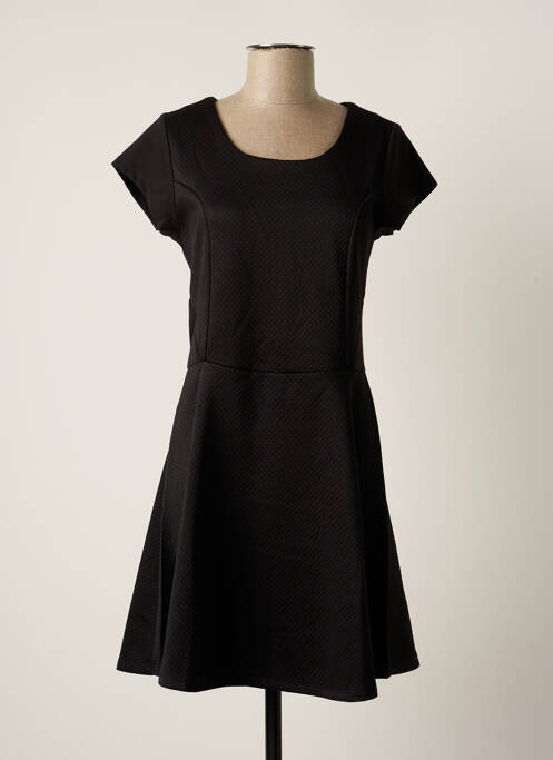 Robe courte manches courtes manches courtes noir TEDDY SMITH femme