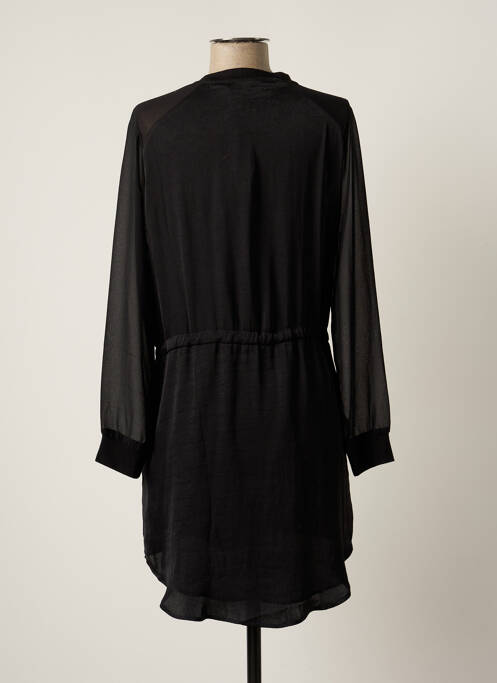 Robe courte manches longues manches longues noir KAPORAL femme