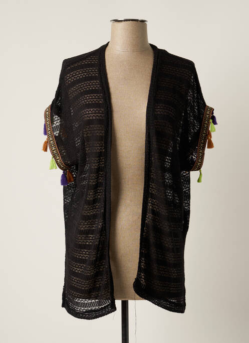 Gilet manches courtes stretch noir TEDDY SMITH fille
