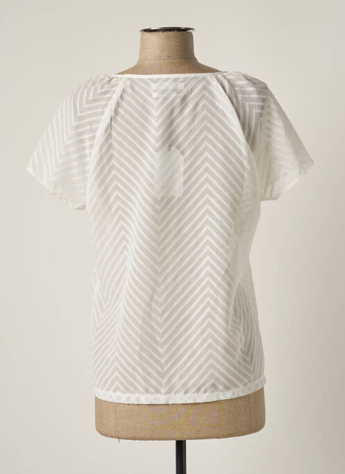 Top coupe fluide manches courtes blanc TEDDY SMITH femme