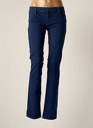 Pantalon slim taille basse taille basse bleu TEDDY SMITH femme