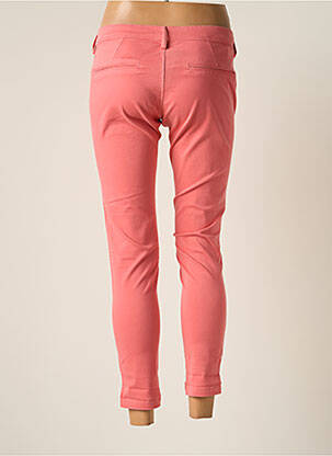 Pantalon chino taille basse taille basse rose TEDDY SMITH femme