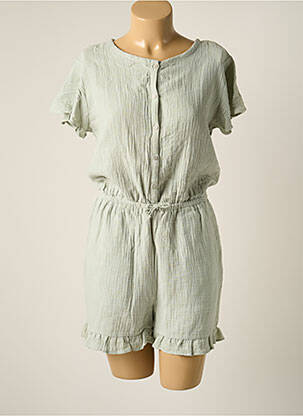 Combishort coupe cintrée manches courtes vert TEDDY SMITH fille