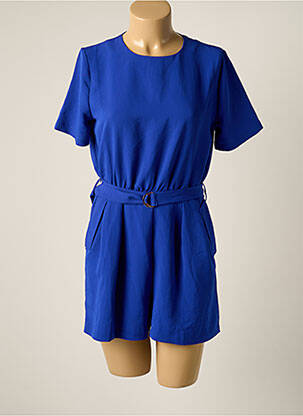 Combishort coupe cintrée manches courtes bleu IVIVI femme