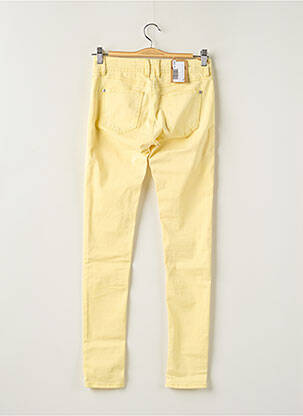 Pantalon slim tissage popeline taille normale jaune KAPORAL femme