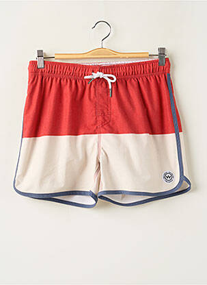 Short de bain fermeture liens à nouer rouge WAXX homme