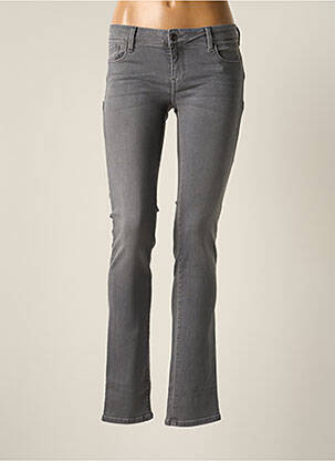 Jeans coupe slim gris TEDDY SMITH pour femme