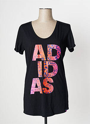T-shirt sérigraphie floquée manches courtes noir ADIDAS femme