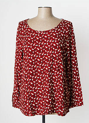 Blouse imprimé fantaisie manches longues orange TEDDY SMITH femme