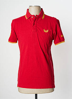 Polo broderie motifs brodés manches courtes rouge KAPORAL homme