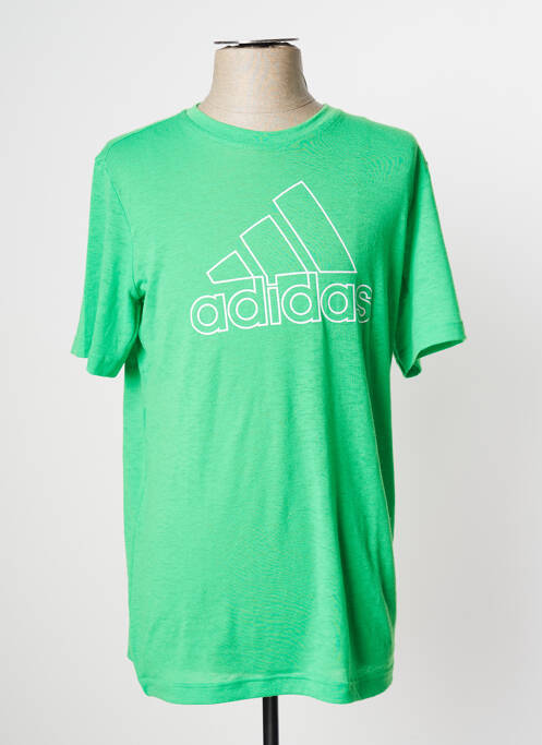 T-shirt vert ADIDAS pour fille