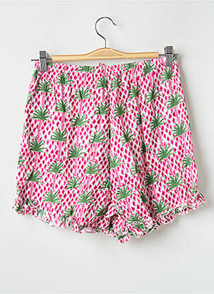Short taille haute taille élastique rose TEDDY SMITH fille
