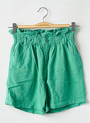 Short taille haute taille élastique vert TEDDY SMITH fille