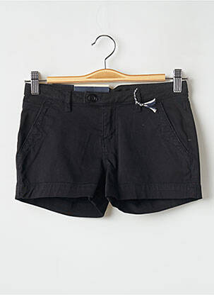 Short fermeture zippée sous rabat boutonné taille normale noir KAPORAL femme