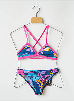 Maillot de bain 2 pièces imprimé fantaisie bleu ARENA fille