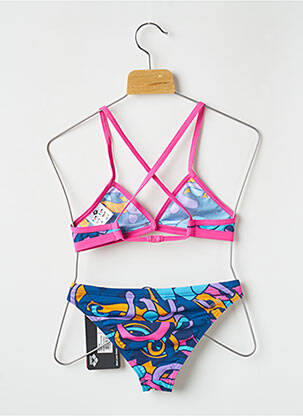 Maillot de bain 2 pièces stretch bleu ARENA fille