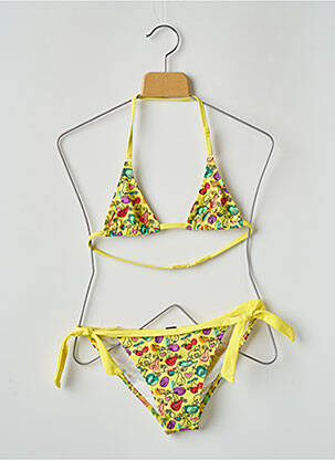 Maillot de bain 2 pièces stretch jaune ARENA fille