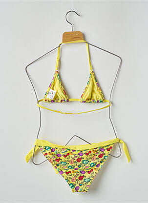 Maillot de bain 2 pièces stretch jaune ARENA fille