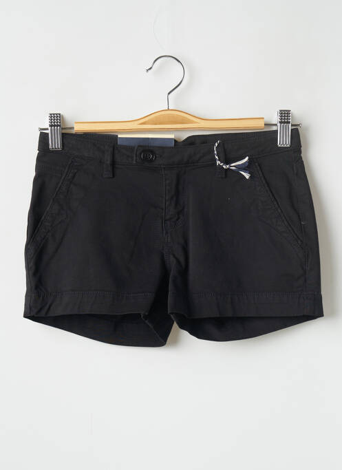 Short fermeture zippée sous rabat boutonné taille normale noir KAPORAL femme