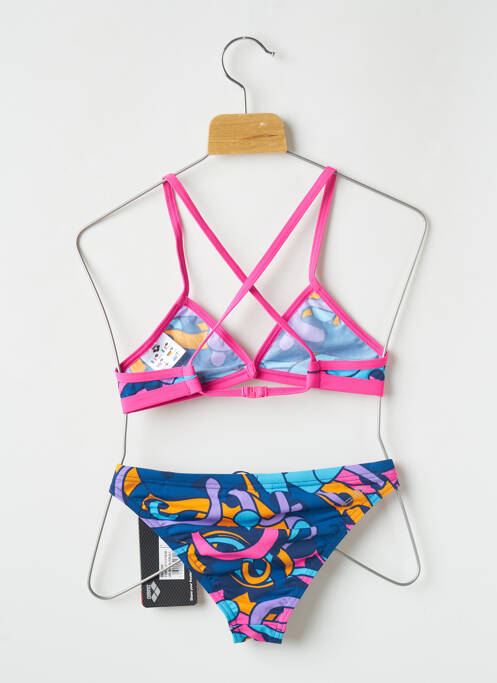 Maillot de bain 2 pièces stretch bleu ARENA fille