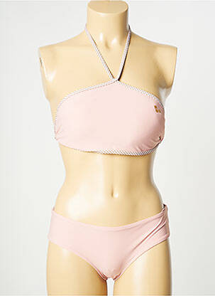 Maillot de bain 2 pièces stretch haut soutien-gorge avec mousse de rembourrage amovible rose ARENA femme