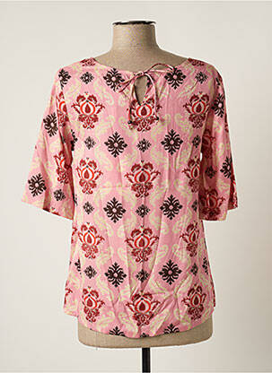 Blouse imprimé fleurs manches courtes rose AGATHE & LOUISE femme