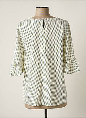 Blouse tissage popeline manches 3/4 vert JENSEN femme