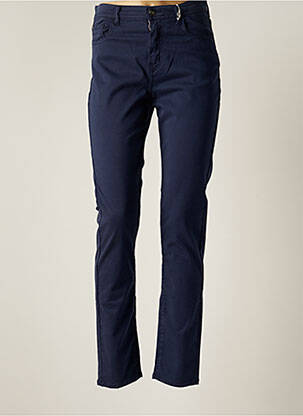 Pantalon slim tissage popeline taille normale bleu IMPAQ1 femme