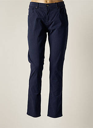 Pantalon slim tissage popeline taille normale bleu IMPAQ1 femme