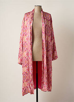 Veste kimono rose SENES pour femme