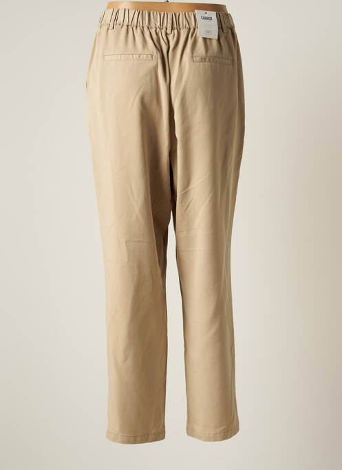 Pantalon droit beige C'EST BEAU LA VIE pour femme