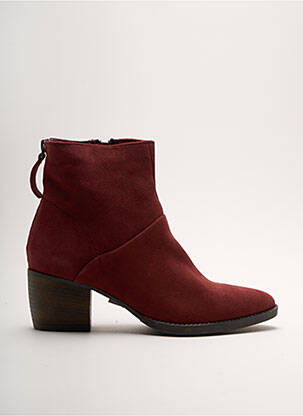 Bottines/Boots rouge ELUE PAR NOUS pour femme