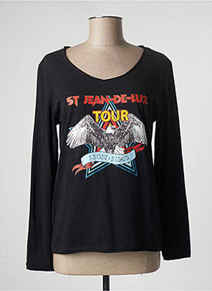 T-shirt manches longues manches longues noir ANOUK ET NINON femme